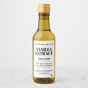 Vanilla Extract Modern Label Sticker VAF1TR Weinetikett