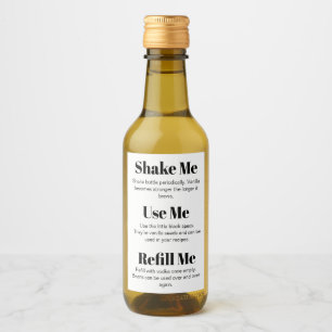 Vanilla Extract Modern Label VAF3TR - Backlabel Weinetikett