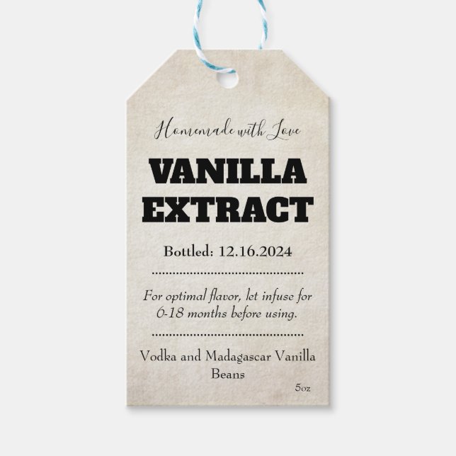 Vanilla Extract Modern Tag ASOv1trbk Geschenkanhänger (Vorderseite)
