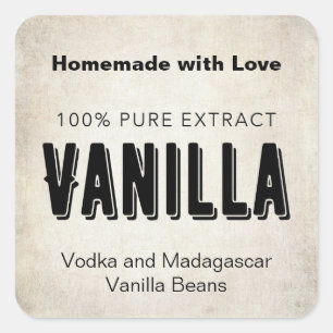 Vanilla Extract VE002_01 Formulierung anpassen Quadratischer Aufkleber