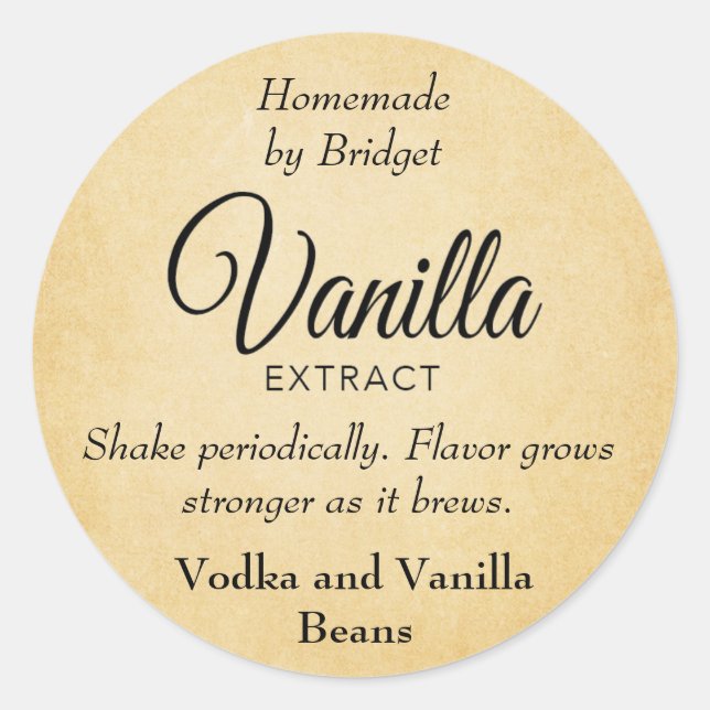 Vanilla Extract VE025_03_3 Classic Round Sticker (Vorderseite)
