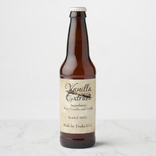 Vanilla Extrahieren eines benutzerdefinierten Etik Bierflaschenetikett