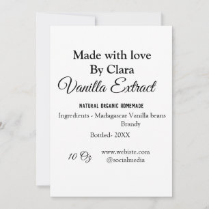 Vanilla Extrakt hausgemacht Zutaten Gewicht de Einladung