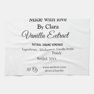 Vanilla Extrakt hausgemacht Zutaten Gewicht de Geschirrtuch
