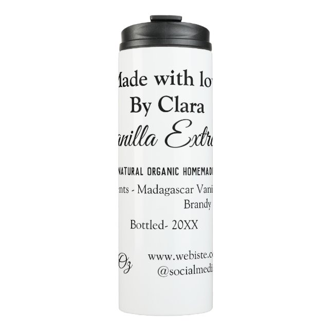 Vanilla Extrakt hausgemacht Zutaten Gewicht de Thermosbecher (Vorderseite)