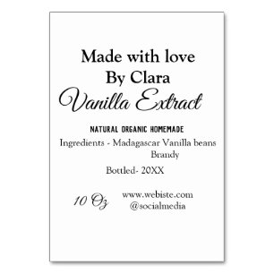 Vanilla Extrakt hausgemacht Zutaten Gewicht de Tischnummer