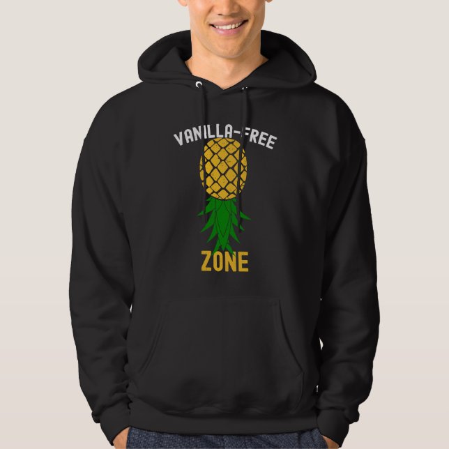 Vanilla Free Zone Upside Down Pineapple  Swinger Hoodie (Vorderseite)