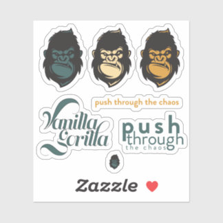 Vanilla Gorilla Custom-Cut Vinyl Sticker Set