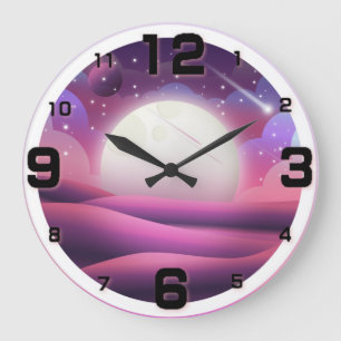 Vanilla Himmel Große Wanduhr