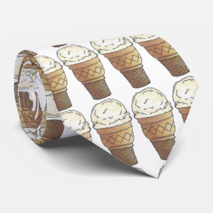 Vanilla Ice Creme Cake Cone Scoop Sommerliche Mahl Krawatte