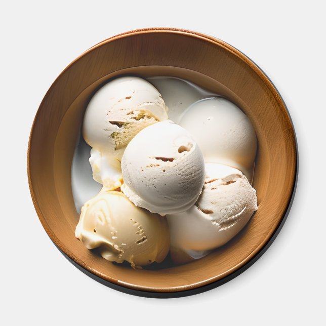 Vanilla Ice Creme Food Magnet (Vorne)