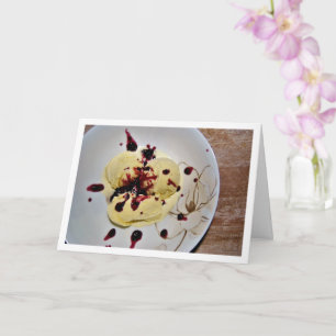 Vanilla Ice Creme mit BlackBerry Sauce Karte