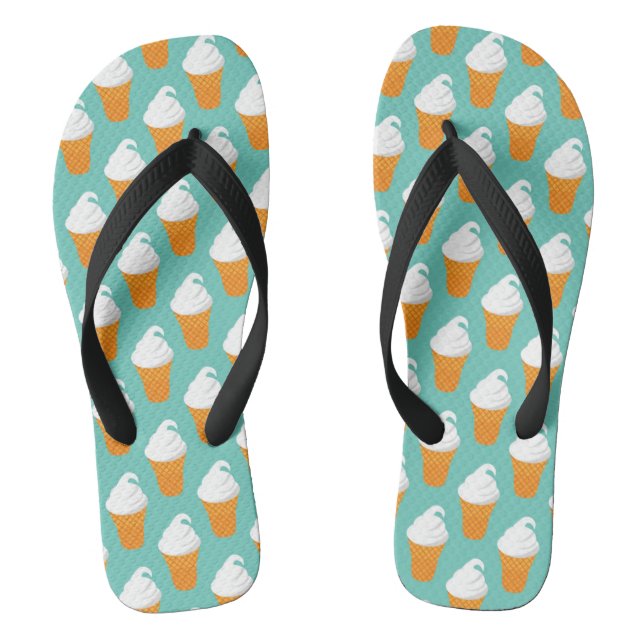 Vanilla Icesahnekegel-Muster Flip Flops (Fußbett)