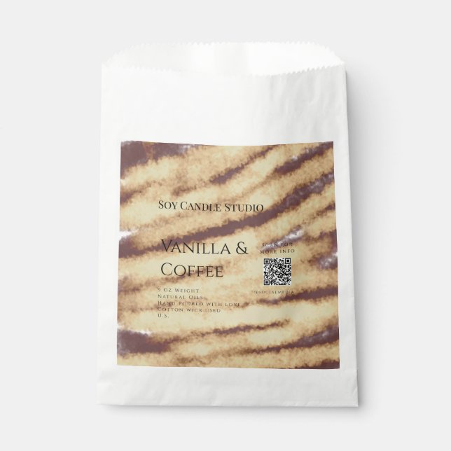 Vanilla Kaffee Soja Kerze hinzufügen QR BusinessEi Geschenktütchen (Vorderseite)