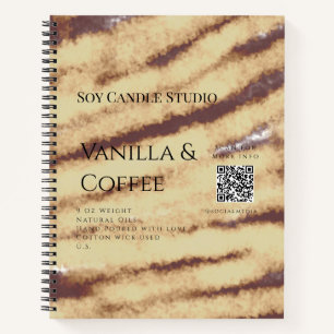 Vanilla Kaffee Soja Kerze hinzufügen QR BusinessEi Notizbuch