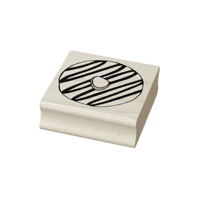 Vanilla Mattiert Zebra Stripe Donut Doughnut Brief Gummistempel (Stempel)