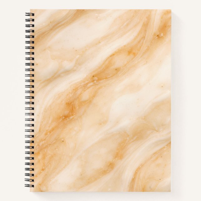 Vanilla Milkshake Marble Texture Notizbuch (Vorderseite)
