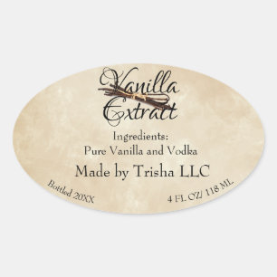 Vanilla Oval - Produktetikett Ovaler Aufkleber
