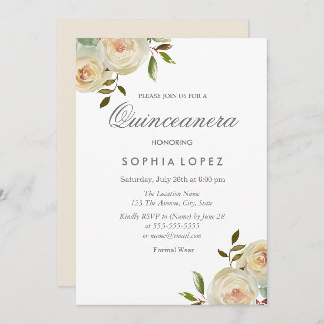 Vanilla Rose Rodelbahn mit Aussicht Einladung (Vorne/Hinten)