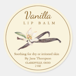 Vanilla Salve / Balsam Label Runder Aufkleber