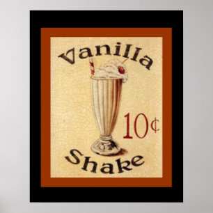 Vanilla Shake Vintage Werbeplakat 16 x 20 Poster
