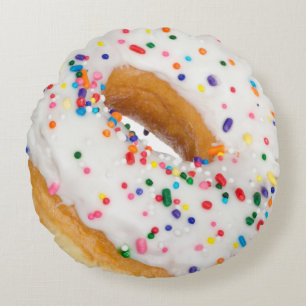 Vanilla Sprinkles Donut Novelty Rundes Kissen
