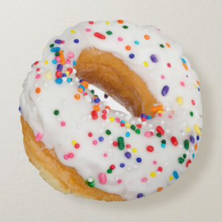 Vanilla Sprinkles Donut Novelty Rundes Kissen