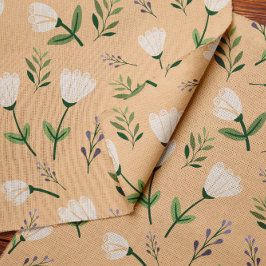 Vanilla-Stoffe mit weichen weißen Blume Stoff