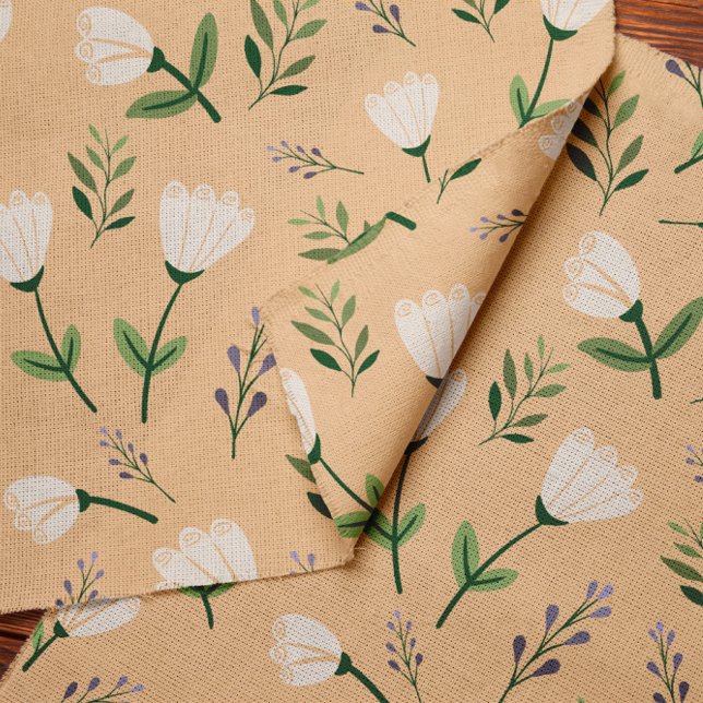Vanilla-Stoffe mit weichen weißen Blume Stoff (Von Creator hochgeladen)