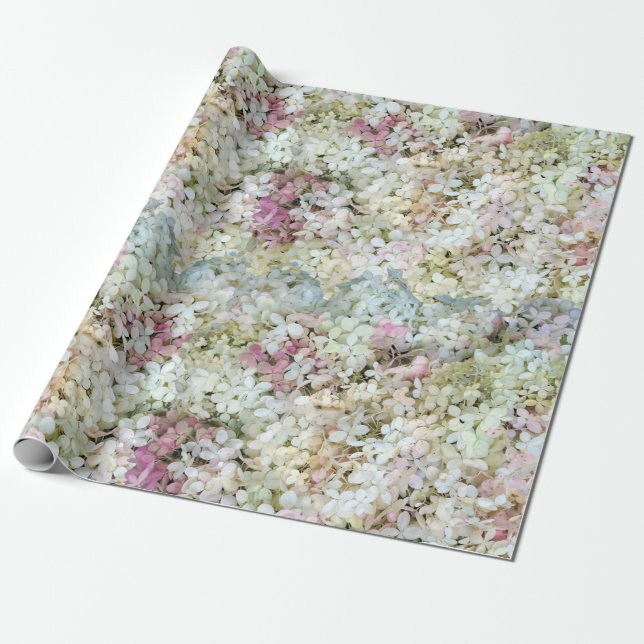 Vanilla Strawberry Hydrangea's Wrapping Paper Geschenkpapier (Ungerollt)