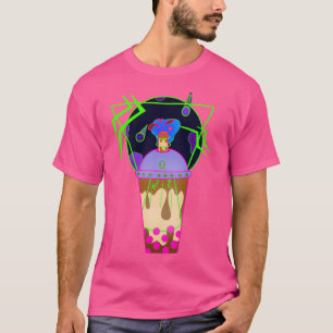 Vanilla Ufo mit Schokoladensirup Boba Drink T-Shirt
