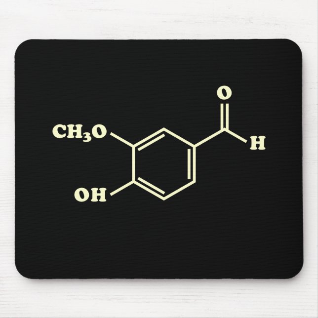 Vanilla Vanillin Molekulare Chemische Formel Mousepad (Vorne)