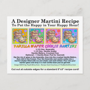 Vanilla Wafer Cookie Martini Rezept Karte