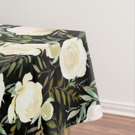 Vanilla White Roses Custom Monogram Tischdecke