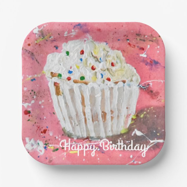 Vanilla Zuckerguss Pappteller (Vorderseite)