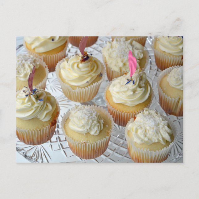 Vanille-Cupcakes Postkarte (Vorderseite)