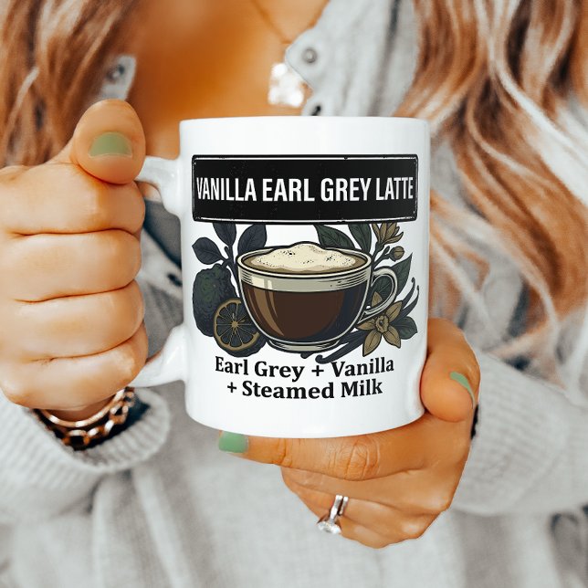 Vanille-Earl-Grey-Latte-Küchenrezept Kaffeetasse (Von Creator hochgeladen)