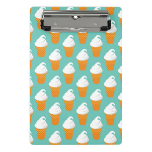 Vanille-Eiscreme-Kegel-Muster Mini Klemmbrett