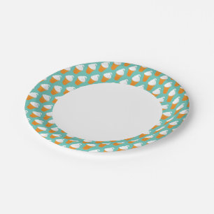 Vanille-Eiscreme-Kegel-Muster Pappteller