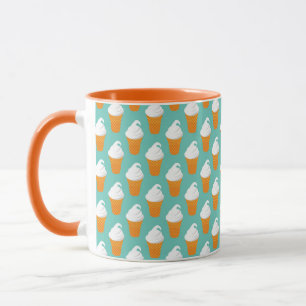 Vanille-Eiscreme-Kegel-Muster Tasse