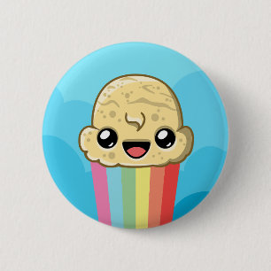 Vanille-Eiscreme-Regenbogenpfad - Eiscreme-Sprung Button