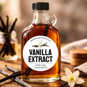 Vanille-Extrakt-Etikett VE102rd anpassen Runder Aufkleber
