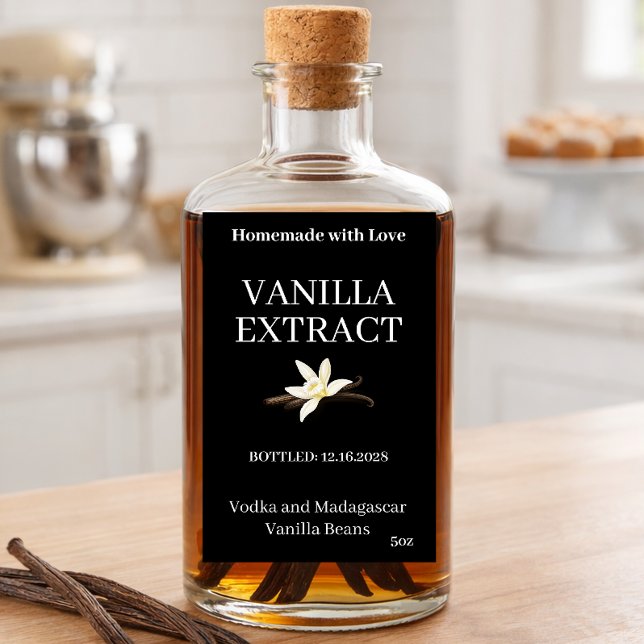 Vanille-Extrakt Moderne benutzerdefinierte Etikett (Von Creator hochgeladen)