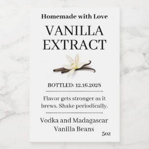 Vanille-Extrakt modernes Etikett Aufkleber ZVEG_10