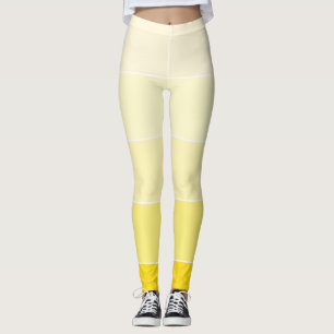 Vanille-gelbe weiße Schablonen-elegantes modernes Leggings