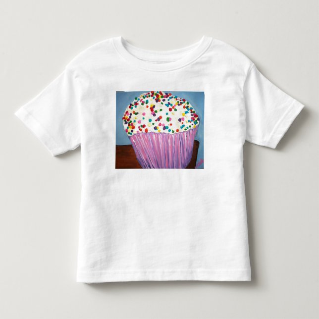 "Vanille-kleiner Kuchen mit besprüht Kleinkind T-shirt (Vorderseite)