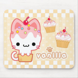 Vanille-Kuchen-Miezekatze Mousepad