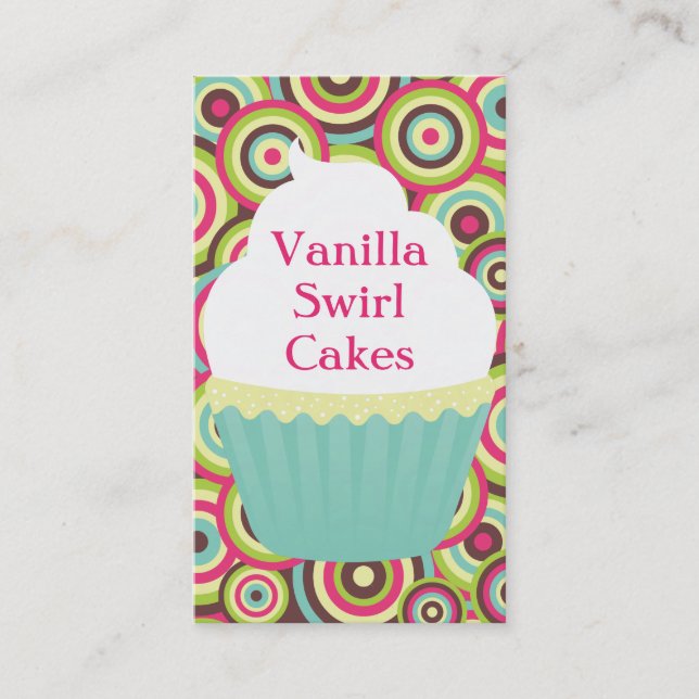 Vanille-Strudel-Vertikale Bizcard Visitenkarte (Vorderseite)