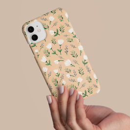 Vanille- und weißes Blumen-Handyhülle iPhone 16 Pro Hülle