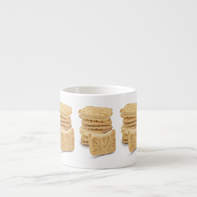 Vanillepudding-Creme-Stapel-Spezialitäts-Tasse Espressotasse (Vorderseite)